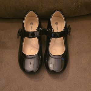 Easy Spirit Shiny Black Kids Dress Shoes